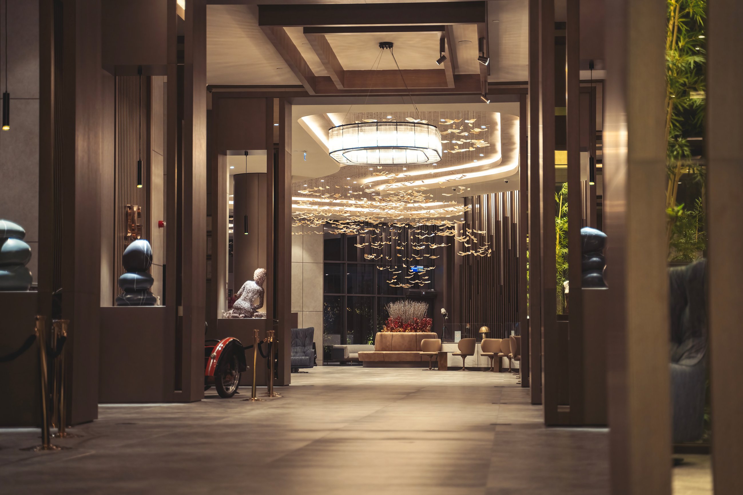 Luxury hotel lobby